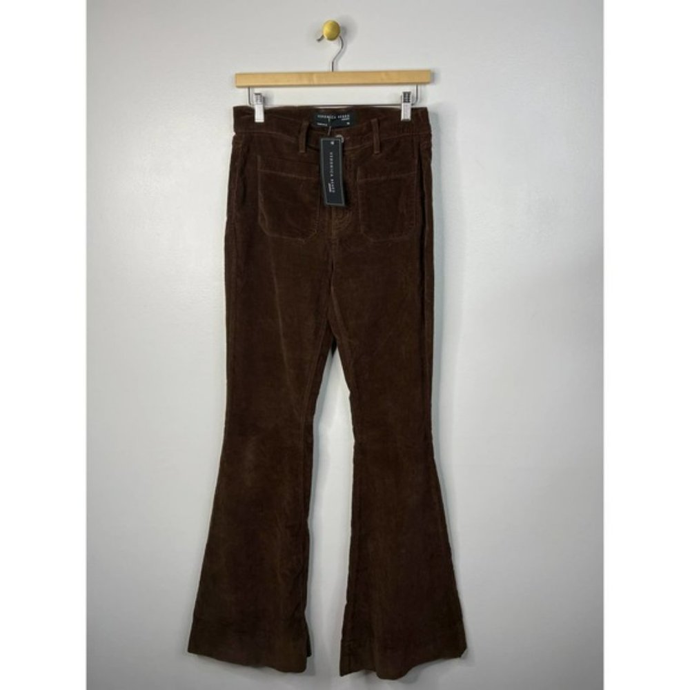 Veronica Beard Sheridan Bell Bottom Corduroy Jeans Women's Brown Size: 28 NWT - Picture 2 of 8